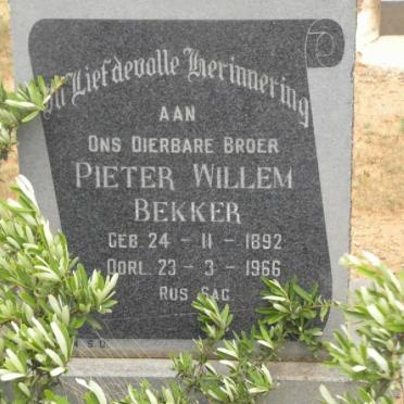BEKKER Pieter Willem 1892-1966