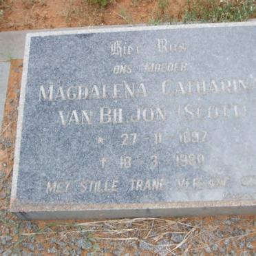 BILJON Magdalena Catharina, van nee SCOTT 1892-1980