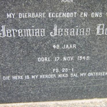 BOTHA Jeremias Jesaias -1945