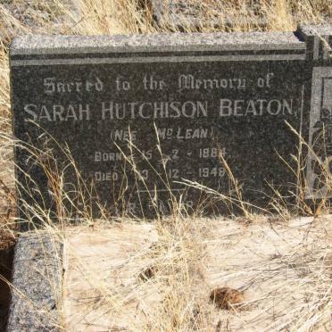 BEATON Sarah Hutchison nee McLEAN 1884-1948
