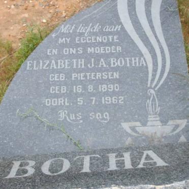BOTHA Pieter Willem Adriaan 1887-1965 &amp; Elizabeth J.A. PIETERSEN 1890-1962