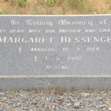 BESSENGER Christopher William 1911-1994 &amp; Margaret MARCUS 1914-1980