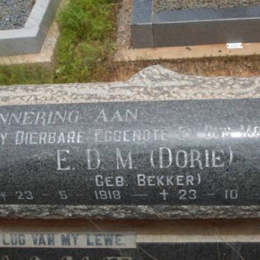 BLIGNAUT Sarel Jacobus 1913-1982 &amp; E.D.M. BEKKER 1918-19703