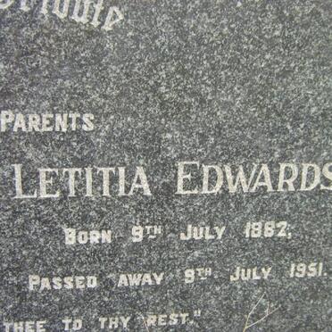 EDWARDS Letitia 1882-1951
