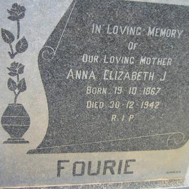 FOURIE Anna Elizabeth J. 1867-1942