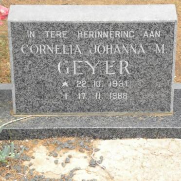 GEYER Cornelia Johanna M. 1931-1988