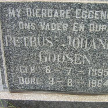 GOOSEN Petrus Johannes 1895-1964