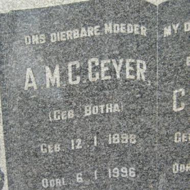 GEYER C.J. 1883-1956 &amp; A.M.C. BOTHA 1898-1996