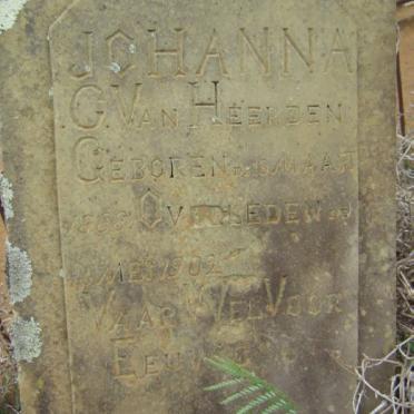 HEERDEN Johanna G., van 1888-1902