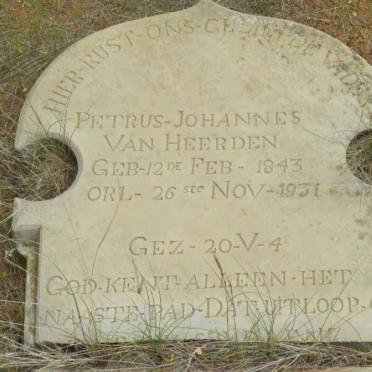 HEERDEN Petrus Johannes, van 1843-1931