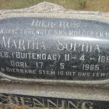 HENNING Martha Sophia nee BUITENDAG 1895-1965
