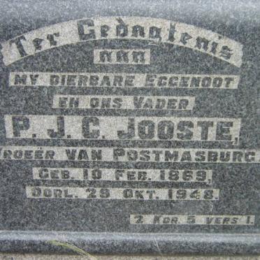 JOOSTE P.J.C. 1869-1948