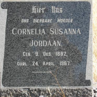 JORDAAN Cornelia Susanna 1892-1967