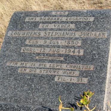 JORDAAN Louwrens Stephanus 1890-1944