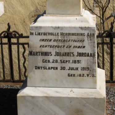JORDAAN Marthinus Johannes 1851-1919