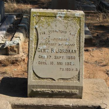 JORDAAN Gert B. 1860-1925