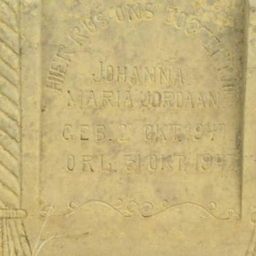 JORDAAN Johanna Maria 1947-1947