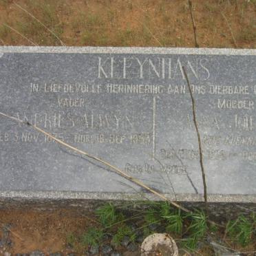 KLEYNHANS Andries Alwyn 1875-1953 &amp; Anna Johanna KLEYNHANS -1949