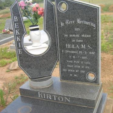 KIRTON Heila M.S. nee OPPERMAN 1942-1995