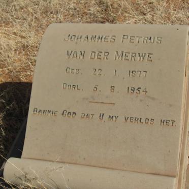 MERWE Johannes Petrus, van der 1877-1954