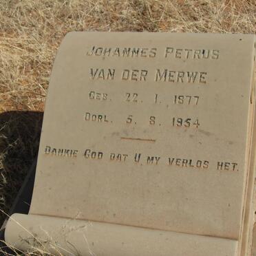 MERWE Johannes Petrus, van der 1877-1954