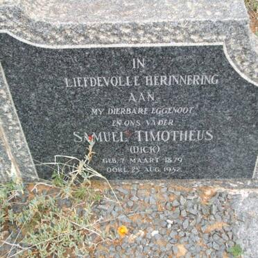 MERWE Samuel Timotheus, van der 1879-1952