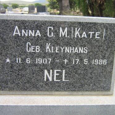 NEL Anna G.M. nee KLEYNHANS 1907-1986