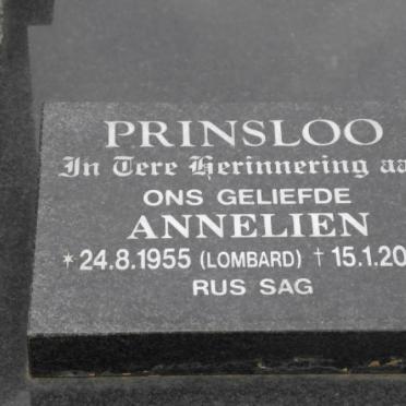 PRINSLOO Annelien nee LOMBARD 1955-2005