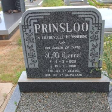 PRINSLOO J.M. 1929-1990