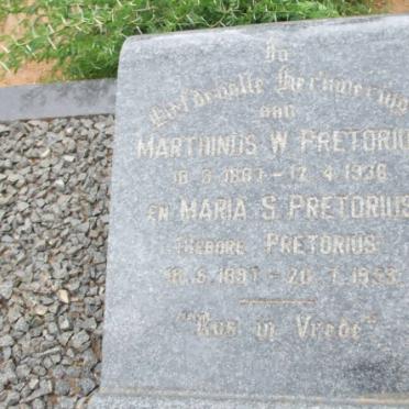 PRETORIUS Marthinus W. 1887-1936 &amp; Maria S. PRETORIUS 1897-1959