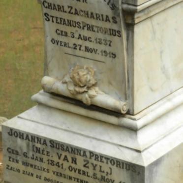 PRETORIUS Charl Zacharias Stefanus 1837-1919 &amp; Johanna Susanna VAN ZYL 1841-1923