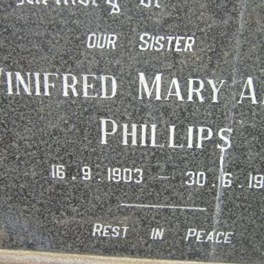 PHILLIPS Winifred Mary Anne 1903-1981