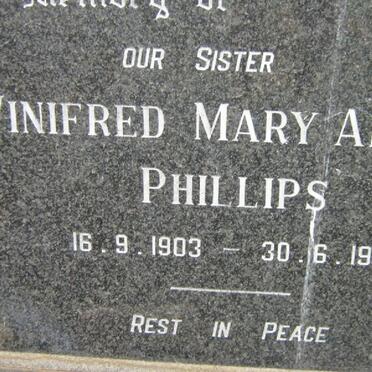 PHILLIPS Winifred Mary Anne 1903-1981
