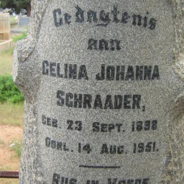 SCHRAADER Celina Johanna 1898-1951