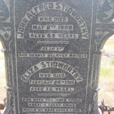 STIDWORTHY John Alfred -1900 &amp; Eliza -1916