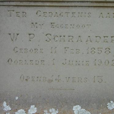 SCHRAADER W.P. 1858-1902