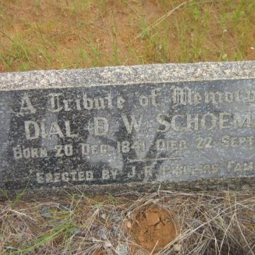 SCHOEMAN D.W. 1841-192?