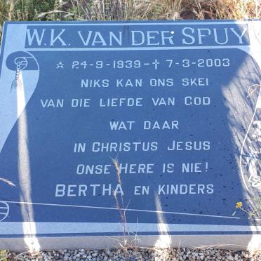 SPUY W.K., van der 1939-2003