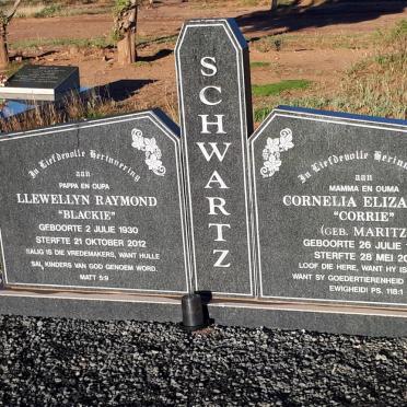 SCHWARTZ Llewellyn Raymond 1930-2012 &amp; Cornelia Elizabeth MARITZ 1930-2011