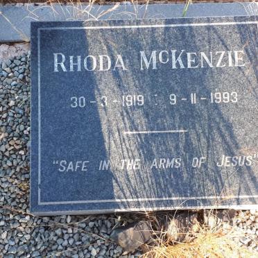 McKENZIE Rhoda 1919-1993