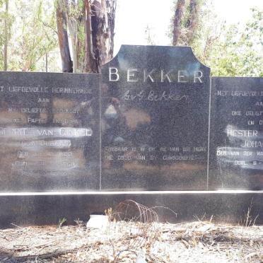 BEKKER Gerrit van Ginkel 1893-1970 &amp; Hester Sophia Johanna VAN DER WALT 1897-1972