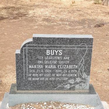 BUYS Martha Maria Elizabeth 1920-1979
