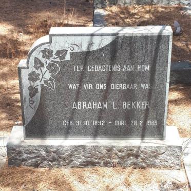 BEKKER Abraham L. 1892-1969
