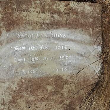 BUYS Nicolaas 1916-1921