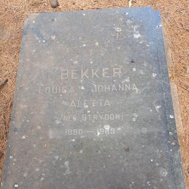 BEKKER Louisa Johanna Aletta nee STRYDOM 1890-1983 :: ?  Isie 1923-2004
