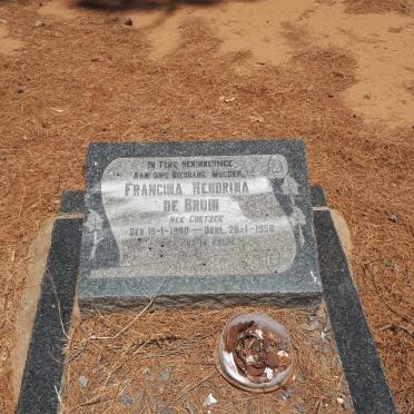 BRUIN Francina Hendrina, de nee COETZEE 1900-1950