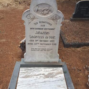 BEER Johannes Lodevicus, de 1897-1930 :: BUYS Anna Maria Elizabeth voorheen DE BEER nee COETZEE 1902-1986