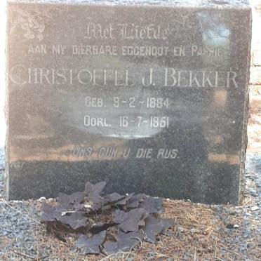 BEKKER Christoffel J. 1884-1951