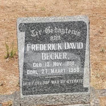 BECKER Frederick David 1881-1958