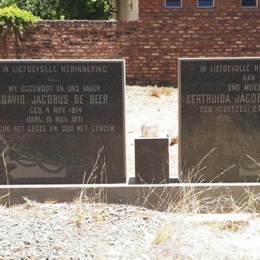 BEER David Jacobus, de 1914-1971 &amp; Gertruida Jacoba COETZEE 1922-